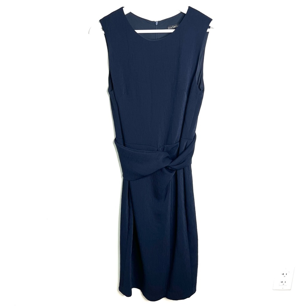 Iris Setlakwe Navy Blue Dress Sash Waist Accent Size 6